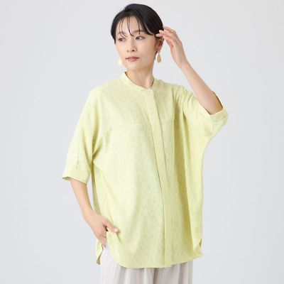 ＜EVEX by KRIZIA (Women)＞【カタログ掲載・吸水速乾・マシンウォッシャブル】チータードットプリントドルマンブラウス