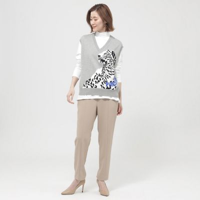 ともこ　MARINE SERRE インターシャニットベスト MARINE SERRE マリーン・セル SS25 MARINE SERRE JACQUARD KNIT VEST