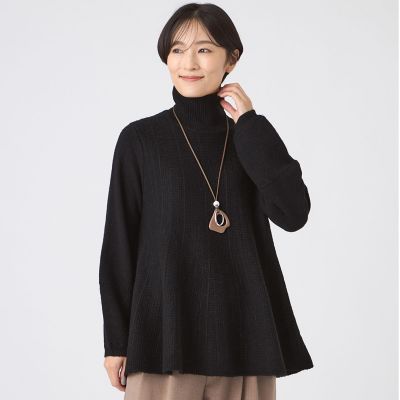 カタログ掲載】【ウォッシャブル】ブライトミックスペプラムニットプル