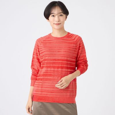 ＜EVEX by KRIZIA (Women)＞【カタログ掲載】【ウォッシャブル】モールボーダーニットプルオーバー