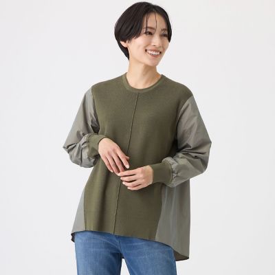 ＜EVEX by KRIZIA (Women)＞【ウォッシャブル】タフタコンビニットプルオーバー