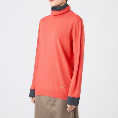 追加・カタログ掲載・ウォッシャブル】ダブルタートルネックニットプル