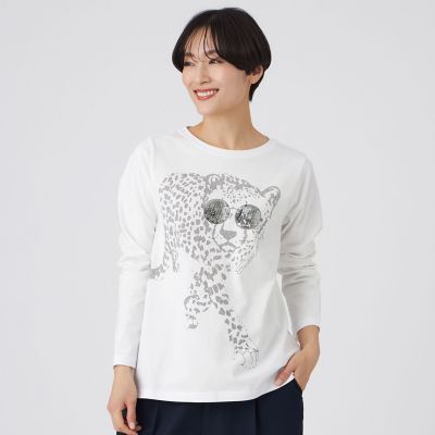 ＜EVEX by KRIZIA (Women)＞【ウォッシャブル】グラスパンサープリントカットソー