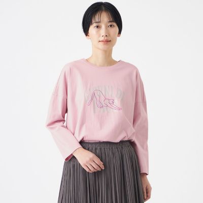 ＜EVEX by KRIZIA (Women)＞【カタログ掲載・ウォッシャブル】アニマルエンブロイダリーカットソー