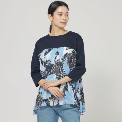 ＜EVEX by KRIZIA (Women)＞【ウォシャブル】フラワープリントコンビカットソー