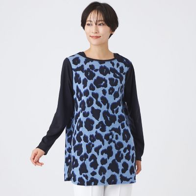 ＜EVEX by KRIZIA (Women)＞【ウォッシャブル】ジオメトリックパンサーチュニックカットソー