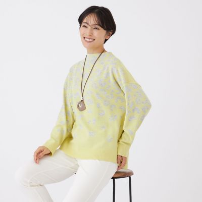 ＜EVEX by KRIZIA (Women)＞【カタログ掲載】【ウォッシャブル】パンサーグラデーションニットソー