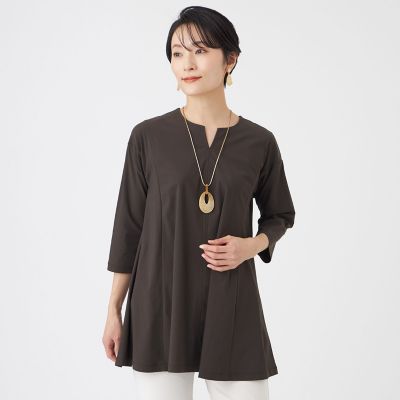 ＜EVEX by KRIZIA (Women)＞【接触冷感・マシンウォッシャブル】ハイゲージメリルハイテンションチニックカットソー