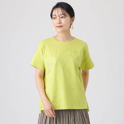＜EVEX by KRIZIA (Women)＞【カタログ掲載・ウォッシャブル】クリアチータープリントカットソー