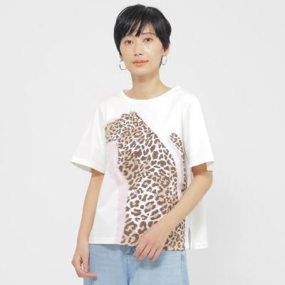 ＜EVEX by KRIZIA (Women)＞【カタログ掲載品】【ウォッシャブル】パンサーモチーフジャカードカットソー