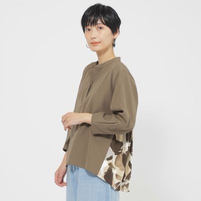 ＜EVEX by KRIZIA (Women)＞【接触冷感】【ＵＶ対策】【ウォッシャブル】ペイントドットコンビプルオーバー