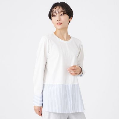 ＜EVEX by KRIZIA (Women)＞【ウォッシャブル】シャツコンビカットソー