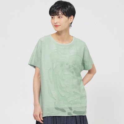 ＜EVEX by KRIZIA (Women)＞【カタログ掲載品】【ウォッシャブル】オパールタイガーコンビカットソー