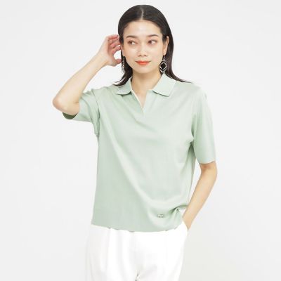 ＜EVEX by KRIZIA (Women)＞【ギフトにもおすすめ】【ウォッシャブル】セーターマシンポロカットソー