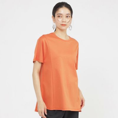 ＜EVEX by KRIZIA (Women)＞【カタログ掲載品】【接触冷感】【ウォッシャブル】超冷感コットンスムースホットフィットドットカットソー