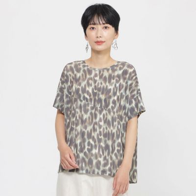 ＜EVEX by KRIZIA (Women)＞【接触冷感】【ウォシャブル】クールレオパードカットソー