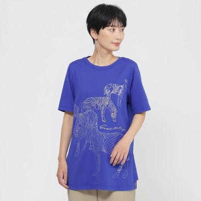 ＜EVEX by KRIZIA (Women)＞【接触冷感】【ウォシャブル】メタリックゼブラプリントチュニックカットソー