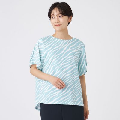 ＜EVEX by KRIZIA (Women)＞【ウォッシャブル】フローゼブラグリッタープリントカットソー