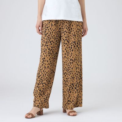 ＜EVEX by KRIZIA (Women)＞【カタログ掲載・吸水速乾・マシンウォッシャブル】チータープリントセミワイドパンツ