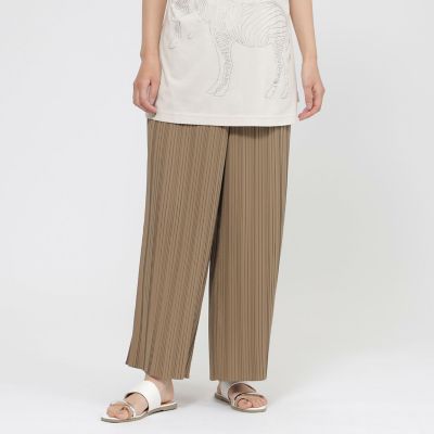 ＜EVEX by KRIZIA (Women)＞【ウォッシャブル】デシンプリーツワイドパンツ