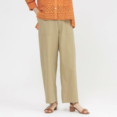 ＜EVEX by KRIZIA (Women)＞【ＳＡＮＹＯ　Ｓｔｙｌｅ　ＥＤＩＴＩＯＮ掲載】【接触冷感】【ウォッシャブル】ストレッチチノベイカーパンツ