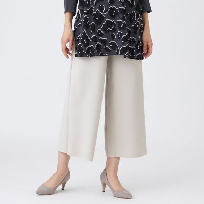 ＜EVEX by KRIZIA (Women)＞【シーズンレスに活躍！】【マシンウォッシャブル】ダンボールニットワイドパンツ