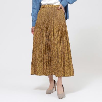 ＜EVEX by KRIZIA (Women)＞【カタログ掲載品】【ウォッシャブル】パンサープリントプリーツスカート