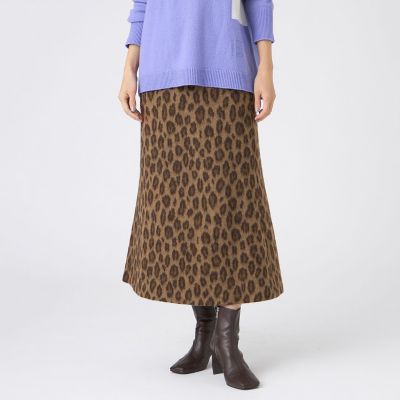 ＜EVEX by KRIZIA (Women)＞【ＳＡＮＹＯ　Ｓｔｙｌｅ　ＥＤＩＴＩＯＮ掲載】ウールパンサージャカードタイトスカート