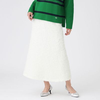 マシンウォッシャブル】シャギーパンサージャカードスカート | EVEX by