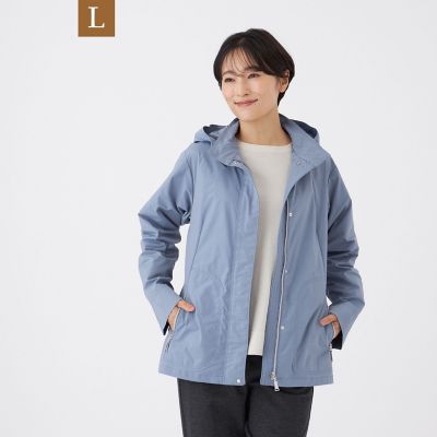 ＜EVEX BY KRIZIA L (Women/大きいサイズ)＞【Ｌ】【カタログ掲載】【はっ水・マシンウォッシャブル】グレイスメモリーフーデッドブルゾン