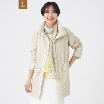 EVEX BY KRIZIA L (Women/大きいサイズ)/エヴェックス バイ クリツィアＬ 【Ｌ】【花粉対策・はっ水・ウォッシャブル】ポランタフタミドルコート