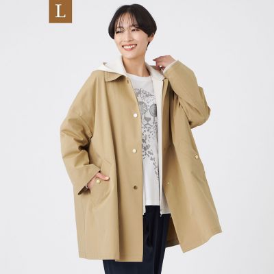 EVEX BY KRIZIA L (Women/大きいサイズ)/エヴェックス バイ クリツィアＬ 【Ｌ】【はっ水・ウォッシャブル】テックスブリッドステンカラーコート