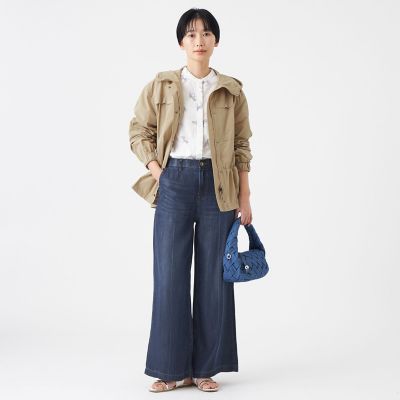 超美品☆【ebure】ライトタフタブルゾン L】【カタログ掲載・はっ水・マシンウォッシャブル】ライトタフタ