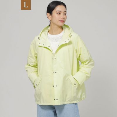 ＜EVEX BY KRIZIA L (Women/大きいサイズ)＞【Ｌ】【ウォッシャブル】【はっ水】ライトタフタフーデッドブルゾン