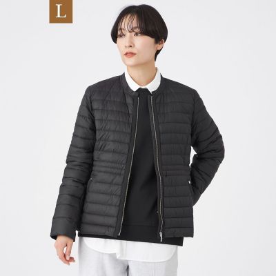 ＜EVEX BY KRIZIA L (Women/大きいサイズ)＞【Ｌ】【ウォッシャブル】ノーカラーライトダウン