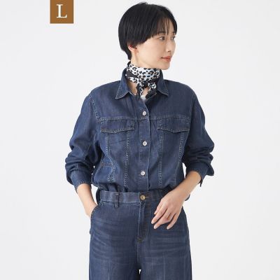 L】【マシンウォッシャブル】ラメソフトデニムジャケット | EVEX BY
