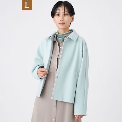 ＜EVEX BY KRIZIA L (Women/大きいサイズ)＞【Ｌ】【カタログ掲載】【ウォッシャブル】ウールライクジャージ　ブルゾン