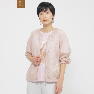 ＜EVEX BY KRIZIA L (Women/大きいサイズ)＞【Ｌ】【カタログ掲載品】【はっ水】【ウォッシャブル】シアーストレッチブルゾン