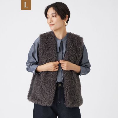 L】【ウォッシャブル】ニットコンビボアジレ | EVEX BY KRIZIA L