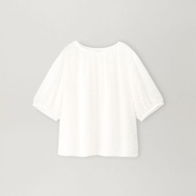 ＜EVEX BY KRIZIA L (Women/大きいサイズ)＞【Ｌ】【ウォッシャブル】ラメカットジャカードコンビプルオーバー
