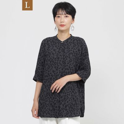 L】【吸水速乾】【ウォッシャブル】パンサープリントバックサテン