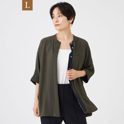 L】【吸水速乾・マシンウォッシャブル】バックサテンジョーゼット