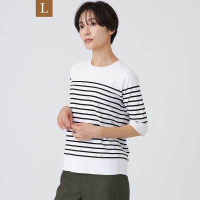 ＜EVEX BY KRIZIA L (Women/大きいサイズ)＞【Ｌ】【ウォッシャブル】レーヨンストレッチニットプルオーバー