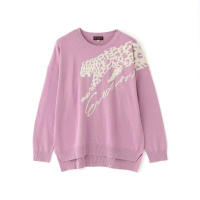 L】【カタログ掲載品】【ウォッシャブル】ラメパンサーインターシャ