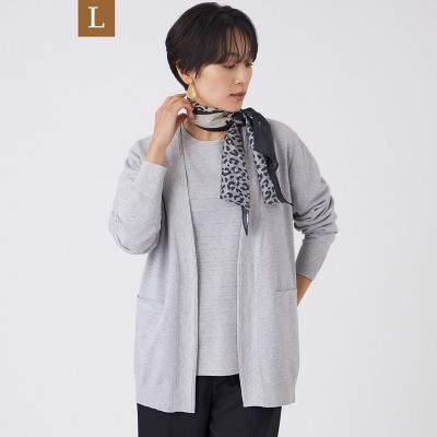 L】【ウォッシャブル】ラメニットロングカーディガン | EVEX BY