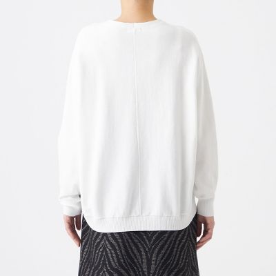 L】【ウォッシャブル】ゼブラインターシャドルマンスリーブニット