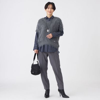 L】フェザータッチVネックニットベスト | EVEX BY KRIZIA L (Women