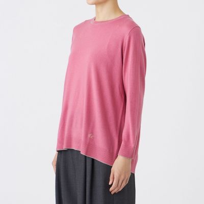 L】【ウォッシャブル】ハイゲージラインニットプルオーバー | EVEX BY