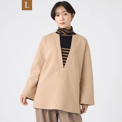 ＜EVEX BY KRIZIA L (Women/大きいサイズ)＞【Ｌ】【ウォッシャブル】ライトダンボールスキッパープルオーバー