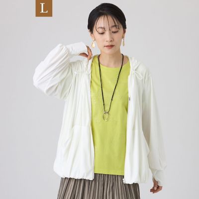 ＜EVEX BY KRIZIA L (Women/大きいサイズ)＞【Ｌ】【カタログ掲載・接触冷感・吸水速乾・ＵＶ対策・マシンウォッシャブル】コンチェロラッシュガードパーカー